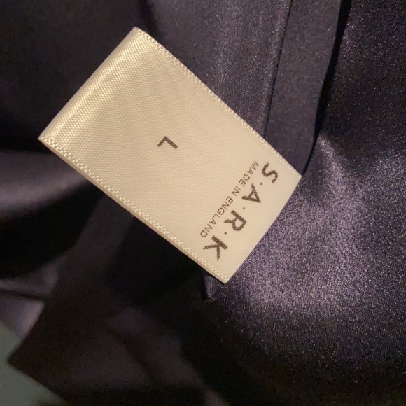 Button down short-sleeved silk shirt Navy – S.A.R.K - Picture 3 of 6